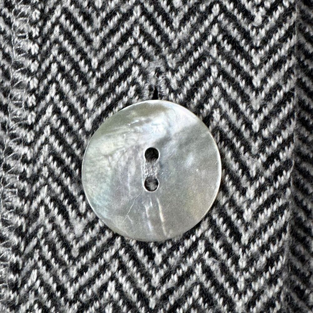 Soft Surroundings Shacket Womens Large Gray Herringbone Button Front‎ Jacket Top - Picture 9 of 13